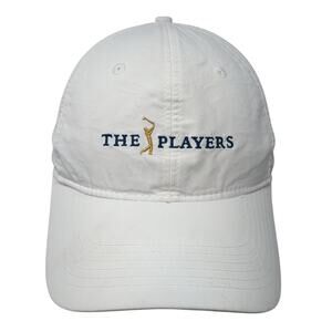 The Players Strapback Hat White One Size Embroidered Ahead Performance